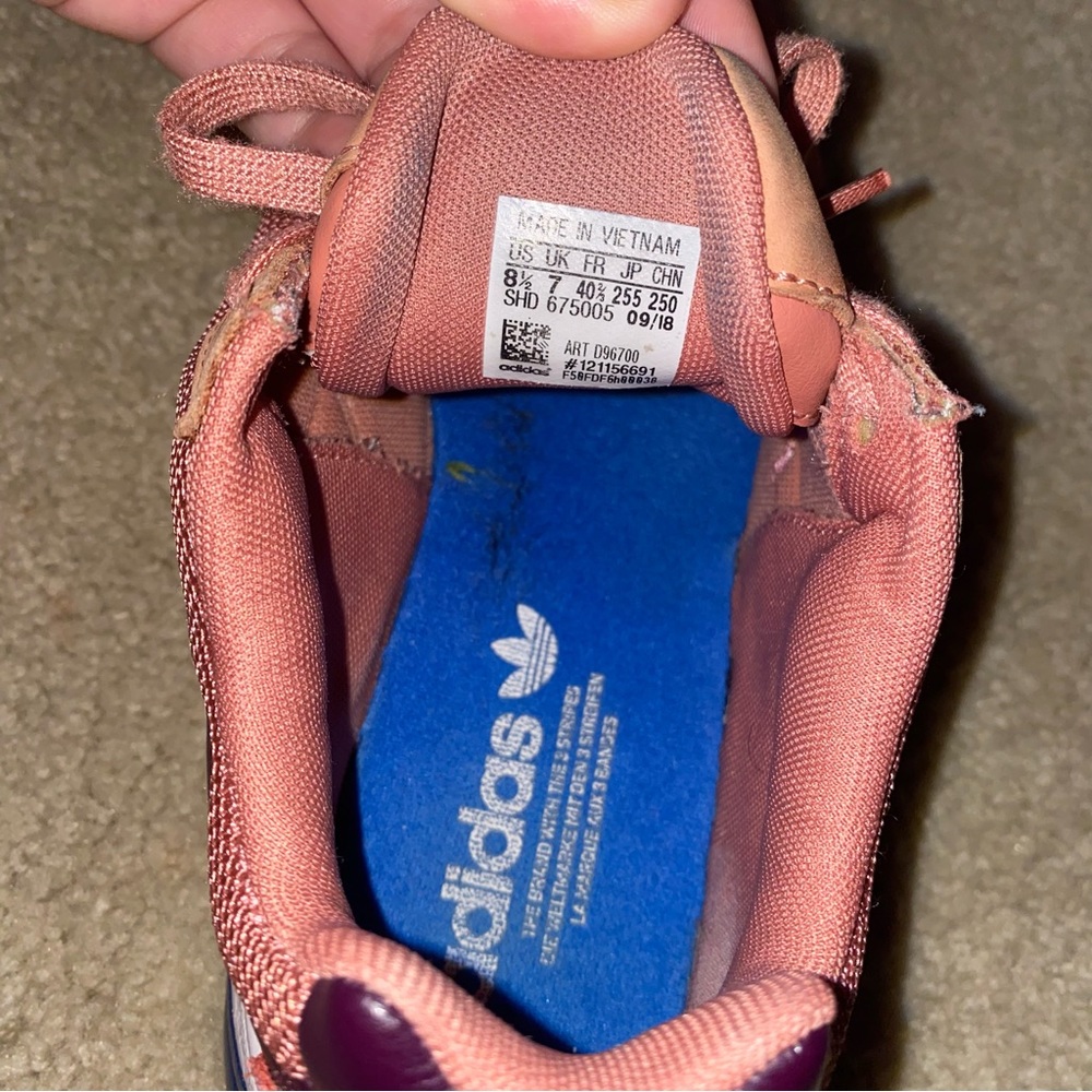 Adidas Womens Falcon D96700 Pink Casual Shoes Sneakers Size 8.5 - Picture 3 of 7